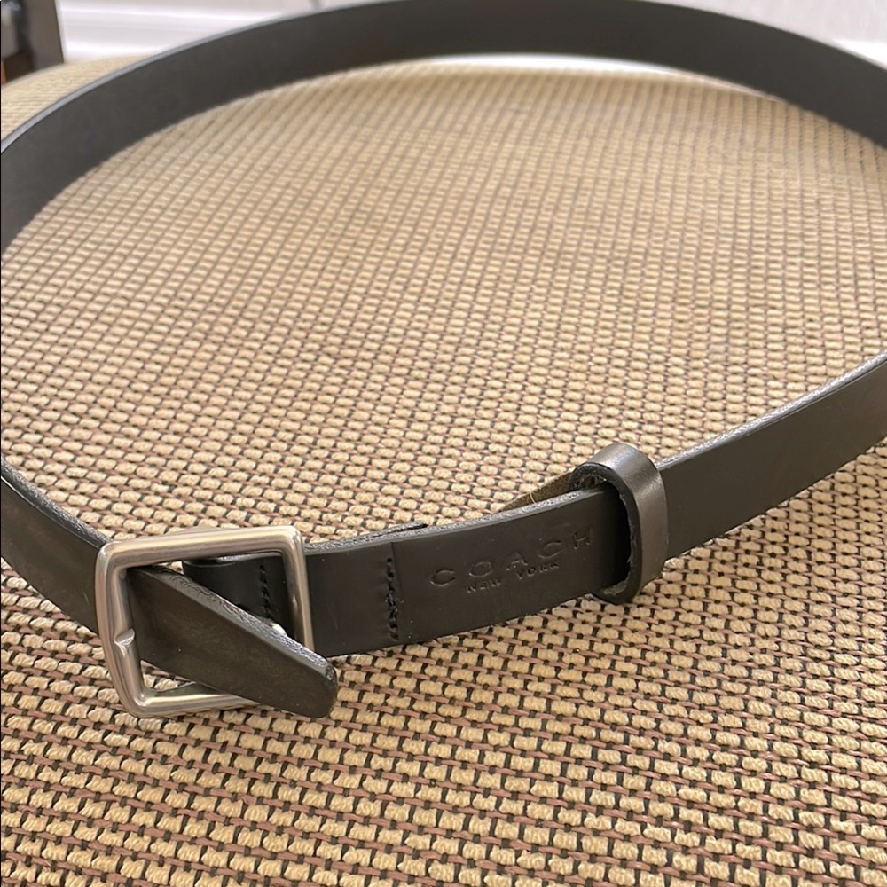 Coach Black Leather Womens  Belt